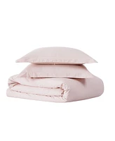 Brooklyn Loom Solid Cotton Percale King 3-Pc. Duvet Set