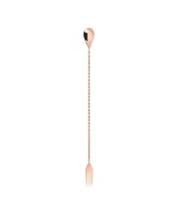 Viski Copper Trident Barspoon with Twisted Stem Handle