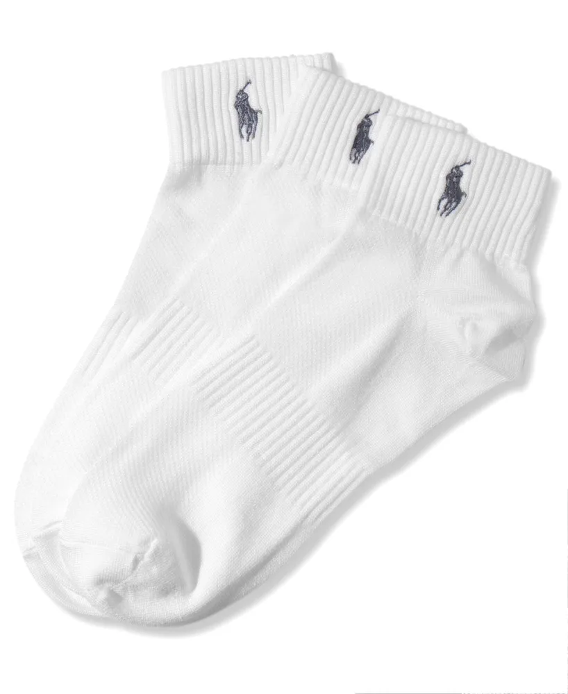 Ralph Lauren Men's 3-Pk. Technical Quarter Socks