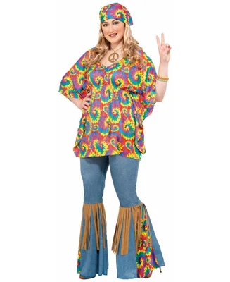 BuySeasons Women's Hippie Chick Plus Size Adult Costume