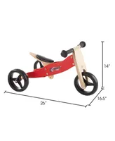 Lil' Rider 2-in-1 Wooden Balance Bike Push Tricycle