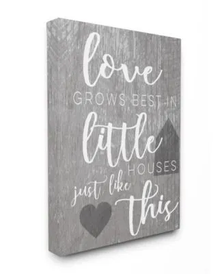 Stupell Industries Love Grows Best In Little Houses Canvas Wall Art Collection