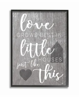 Stupell Industries Love Grows Best In Little Houses Framed Giclee Art Collection