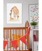 Stupell Industries Giraffe Family Illustration Canvas Wall Art, 16" x 20"