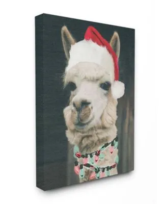 Stupell Industries Christmas Llama Art Collection