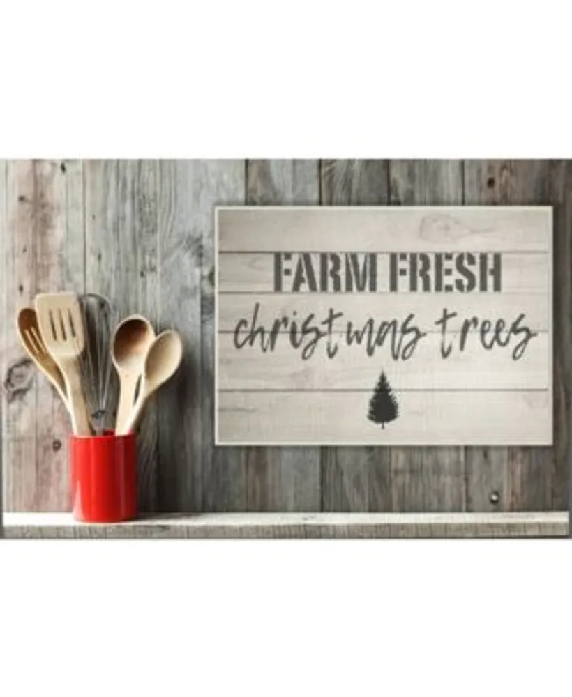 Stupell Industries Farm Fresh Christmas Trees Vintage Inspired Sign Art Collection