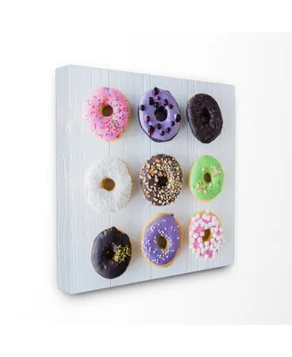 Stupell Industries Colorful Donut Grid Cavnas Wall Art