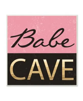 Stupell Industries Babe Cave Pink Gold Art Collection