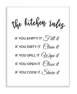 Stupell Industries The Kitchen Rules If You… Wall Plaque Art, 12.5" x 18.5"