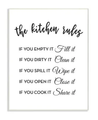 Stupell Industries The Kitchen Rules If You Art Collection