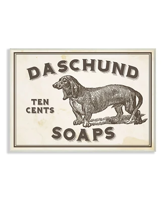 Stupell Industries Daschund Soap Vintage-Inspired Sign Wall Plaque Art, 12.5" x 18.5"