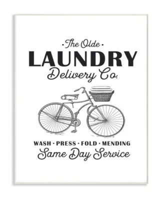 Stupell Industries Olde Laundry Delivery Co Vintage Inspired Bike Art Collection