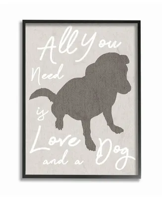 Stupell Industries All You Need is Love and a Dog Framed Giclee Art, 11" x 14"