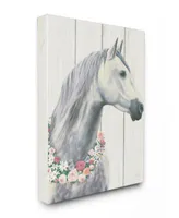 Stupell Industries Spirit Stallion Horse With Flower Wreath Art Collection