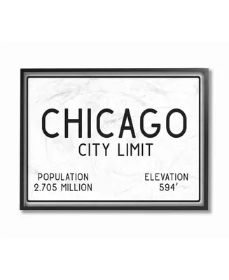 Stupell Industries Chicago City Limit Framed Giclee Art, 16" x 20"