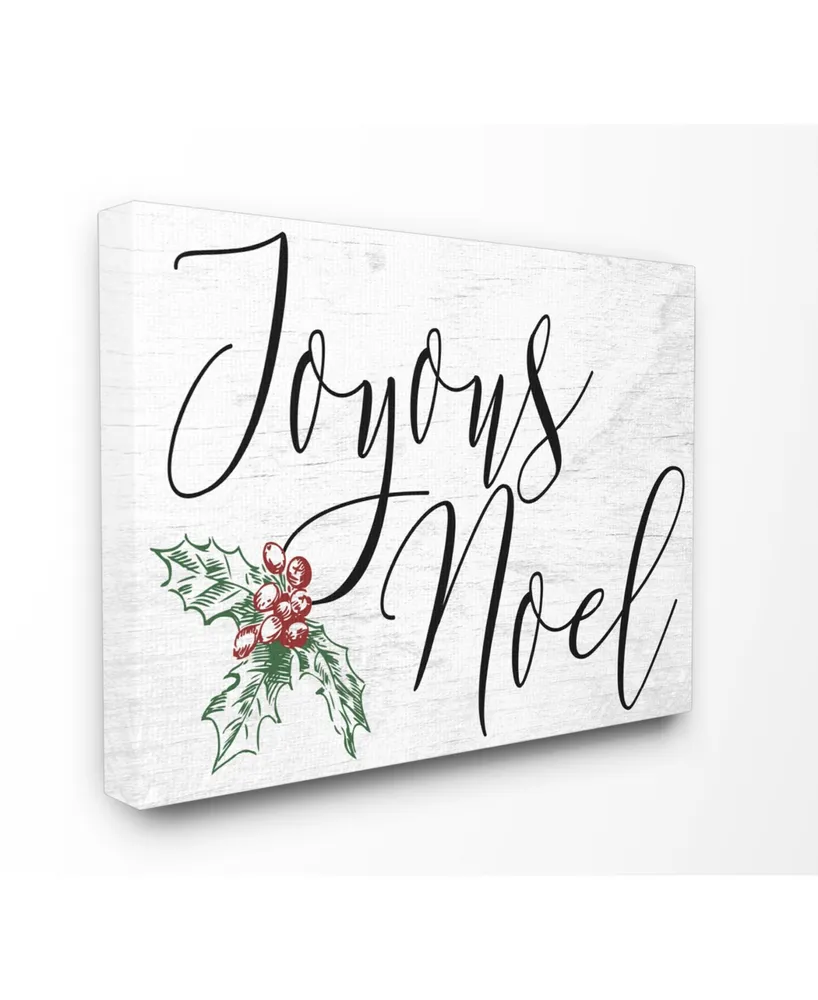 Stupell Industries Joyous Noel Christmas Canvas Wall Art, 24" x 30"