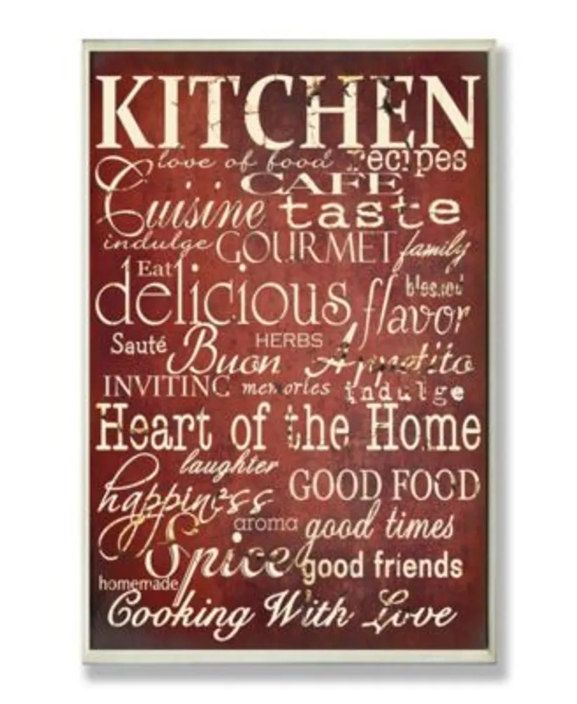 Stupell Industries Home Decor Collection Words In The Kitchen Off Red Wall Art Collection