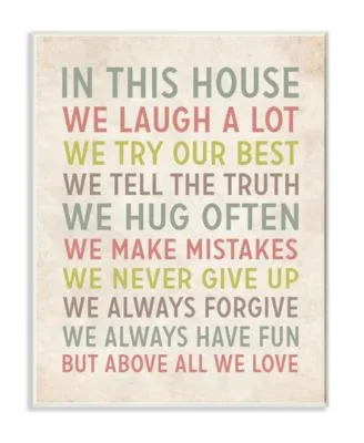Stupell Industries Home Decor In This House We Inspirational Art Wall Collection