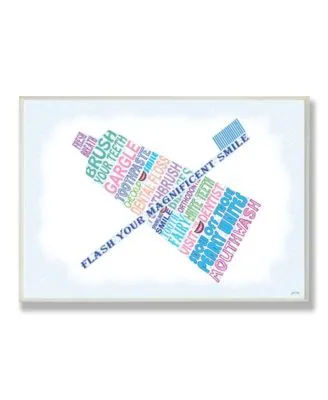 Stupell Industries Home Decor Flash Your Smile Typography Bathroom Art Collection
