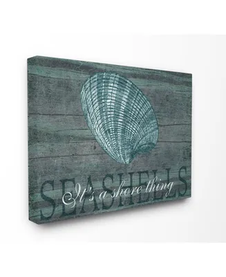 Stupell Industries Home Decor It's a Shore Thing Seashell Canvas Wall Art, 24" x 30"