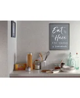 Stupell Industries Eat Here Home Cooking Navy Cavnas Wall Art, 16" x 20"