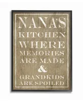 Stupell Industries Nanas Kitchen and Spoiled Grandkids Light Framed Giclee Art, 11" x 14"