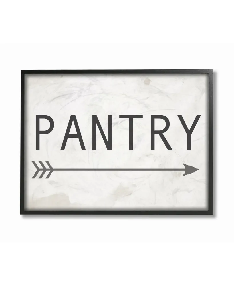 Stupell Industries Pantry Sign with Arrow Framed Giclee Art, 11" x 14"