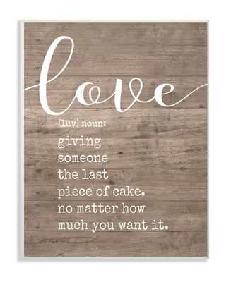 Stupell Industries Love Definition Planked Wall Plaque Art, 10" x 15"