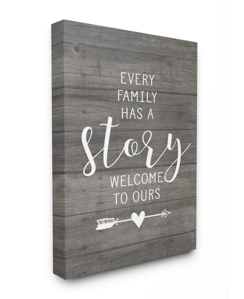 Stupell Industries Every Family Has A Story Canvas Wall Art