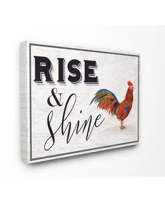 Stupell Industries Rise And Shine Rooster Canvas Wall Art