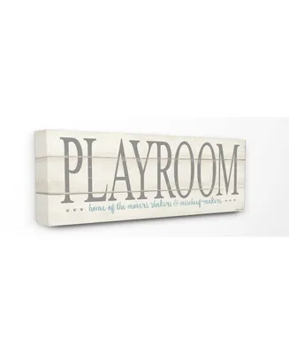 Stupell Industries Playroom Home of Mischief Makers Canvas Wall Art