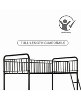 EveryRoom Kalvin Twin Metal Loft Bed