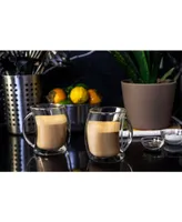 JoyJolt Caleo Double Wall Insulated Latte Glasses, Set of 4