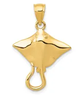 Stingray Pendant in 14k Yellow Gold