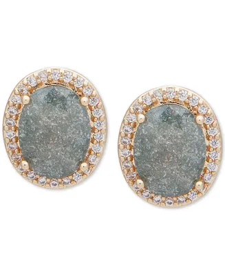 lonna & lilly Gold-Tone Oval Stone Stud Earrings