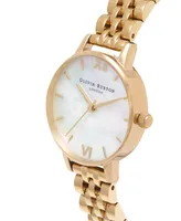 Olivia Burton Women's Gold-Tone Stainless Steel Bracelet Watch 30mm