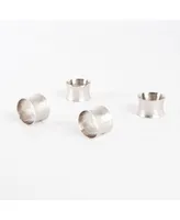 Saro Lifestyle Brushed Metal Napkin Ring, Set of 4