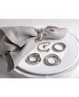 Saro Lifestyle Curled Design Napkin Ring, Set of 4