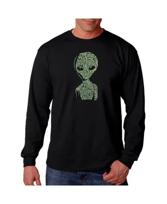 La Pop Art Men's Word Long Sleeve T-Shirt- Area 51