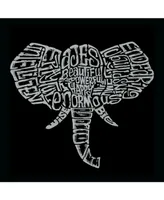 La Pop Art Men's Word Long Sleeve T-Shirt- Elephant Tusks