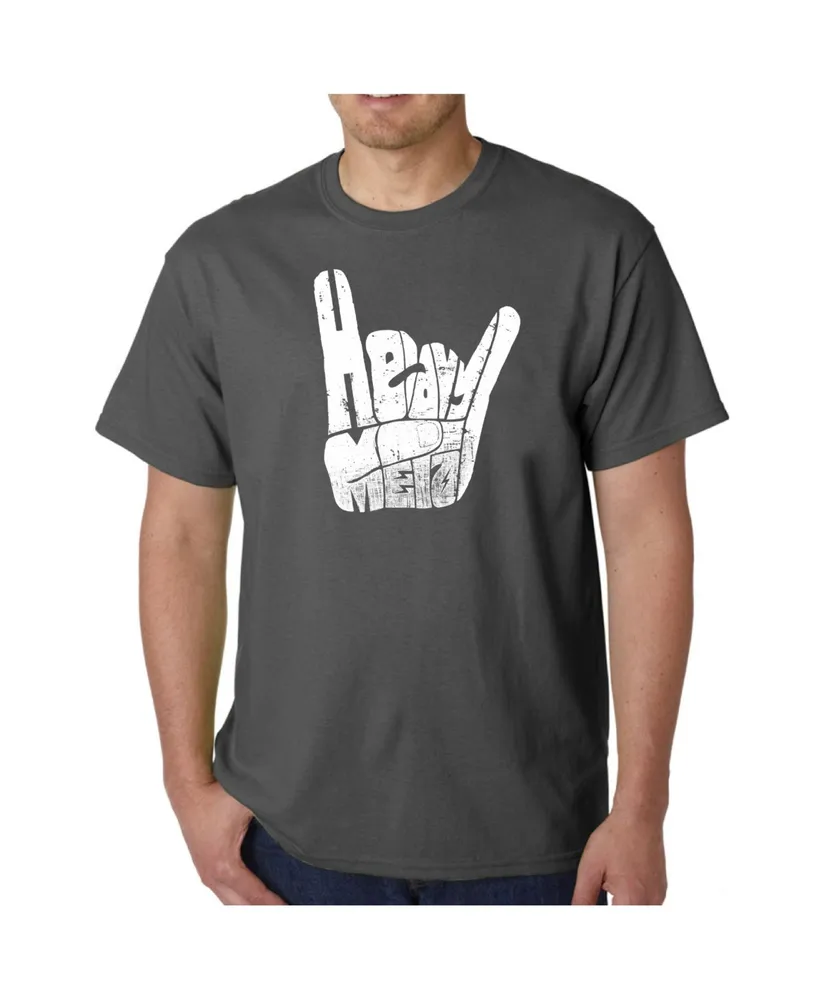 La Pop Art Men's Word T-Shirt - Heavy Metal