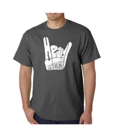 La Pop Art Men's Word T-Shirt - Heavy Metal