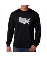 La Pop Art Men's Word Long Sleeve T-Shirt - The Star Spangled Banner