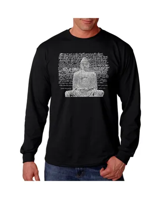 La Pop Art Men's Word Long Sleeve T-Shirt - Zen Buddha