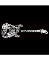 La Pop Art Men's Word Long Sleeve T-Shirt - Rock Guitar