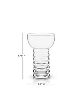 Viski Pacific Crystal Pearl Diver Glasses Set of 2, 12 Oz