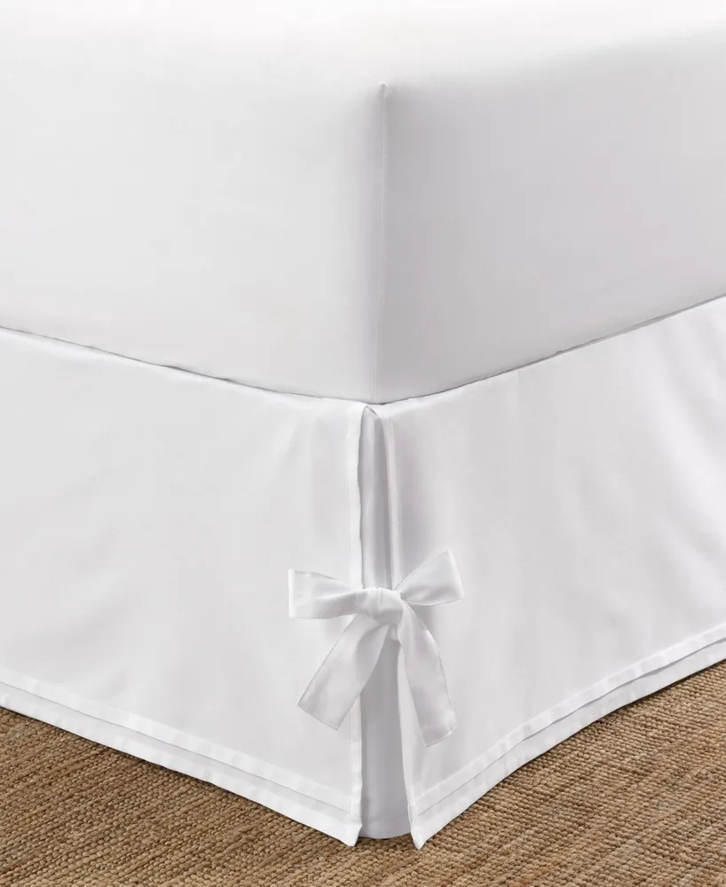 Laura Ashley Solid Tailored Corner Ties Bedskirt