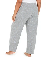Hue Womens Plus Sleepwell Printed Knit pajama pant made with Temperature Regulating Technology