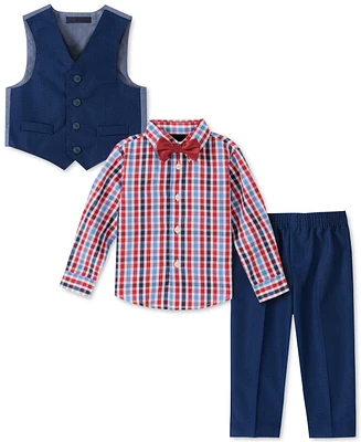 Nautica Baby Boys 4-Pc. Bowtie, Plaid Shirt, Vest & Pants Set