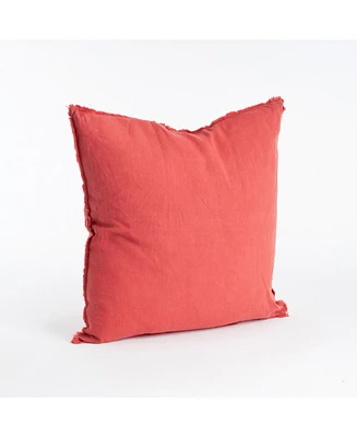 Saro Lifestyle Fringed Linen Decorative Pillow, 20" x